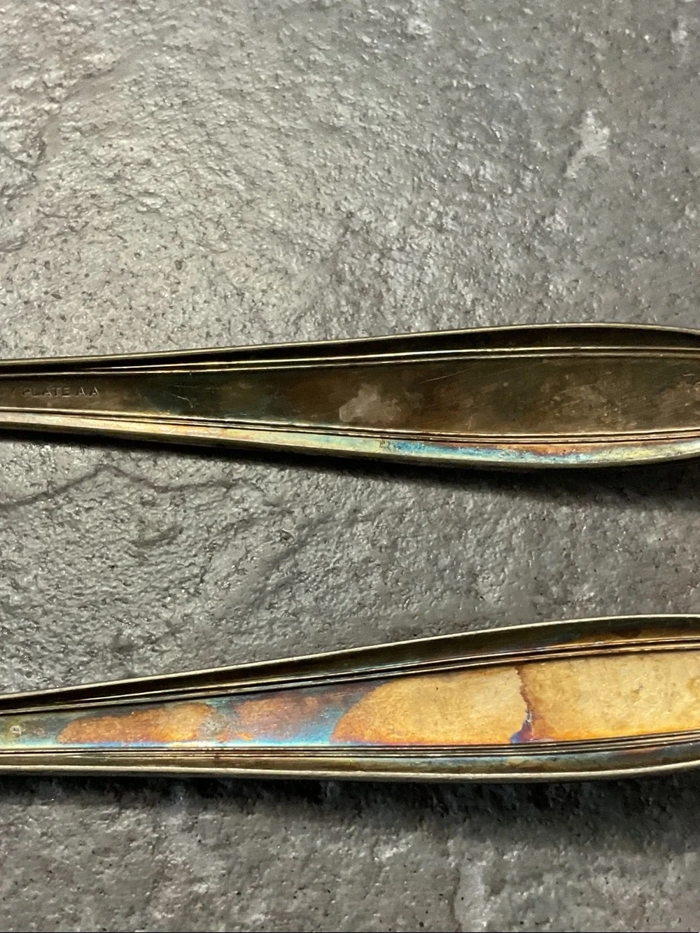 Vintage silver plated Decorative Serving Spoons - Pack of 2 1926